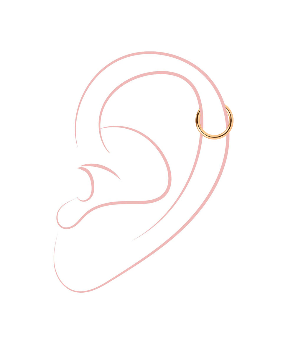 Simple Hoop Titan Piercing Gold