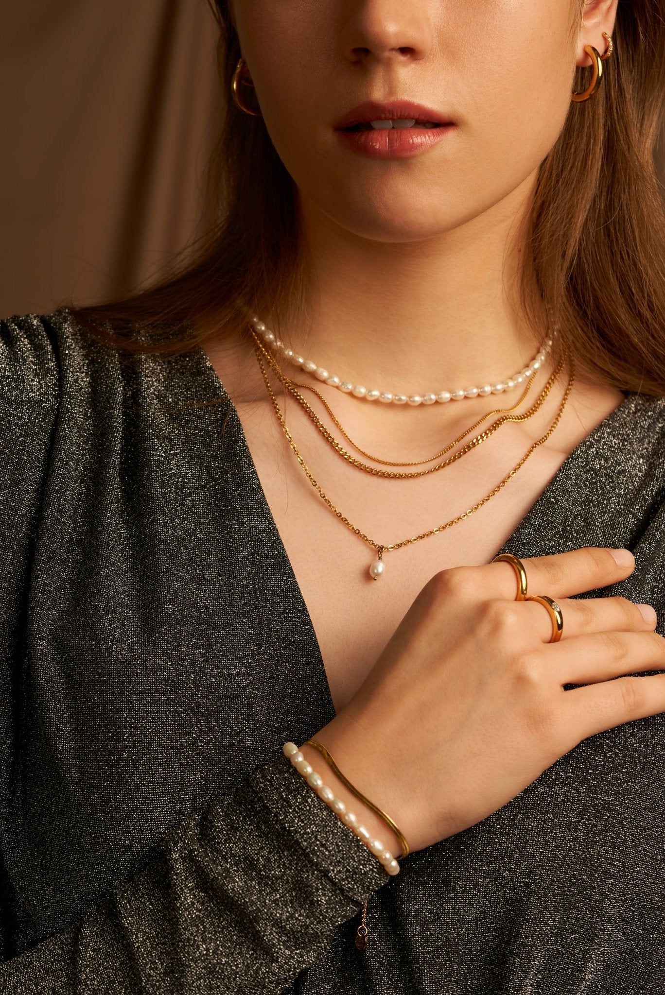 Classic Pearls Kette Gold-Shopicrush