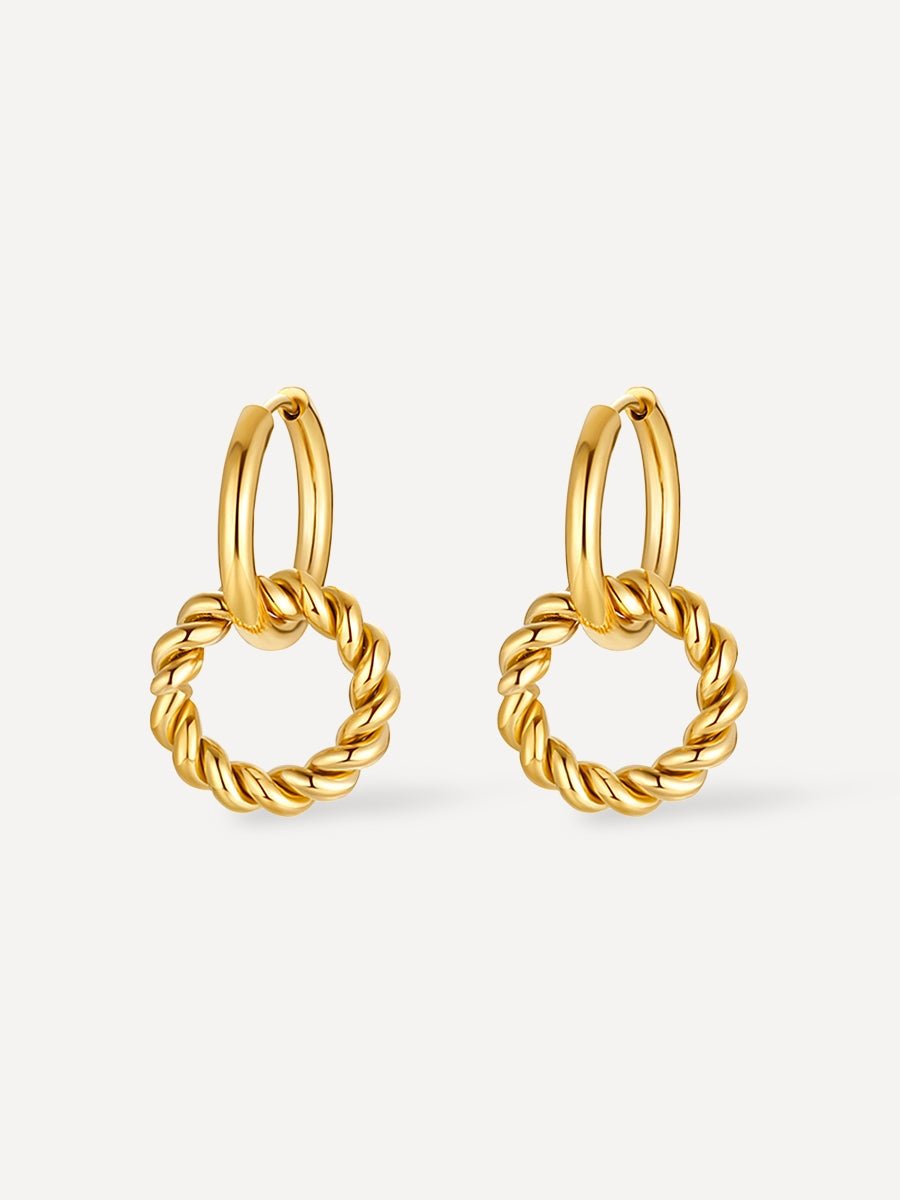 Twirl Hoop Ohrringe Gold-Shopicrush