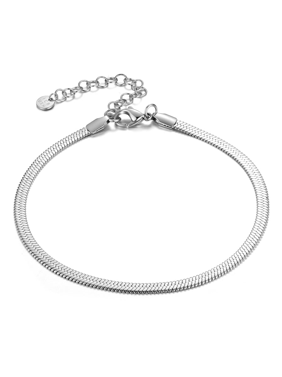 Wide Sleek FUSSKETTCHEN Silber-Shopicrush